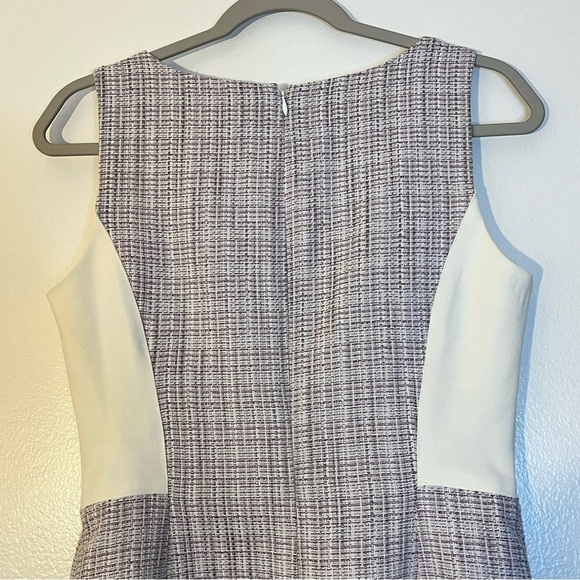WHBM | Petite Tweed A-line mini dress Colorblock Women’s size 6 career fringe - Picture 6 of 8